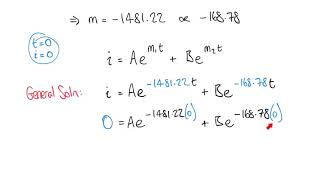 Second Order Differential Equation Example 3 RLC Circuit [upl. by Glynias]