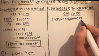 HOW TO CONVERT KILOMETERkm to CENTIMETERcm AND CENTIMETER to KILOMETERkm [upl. by Aikcir]