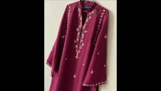 Beautiful Hand Embroidery DesignsHaath ki Karai Stylish Dress with Easy Hand Embroidery [upl. by Alesandrini]