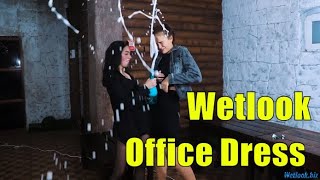 Wetlook girls in Heels swimming in pool  Wetlook Office Dress [upl. by Pratte]