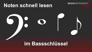 Notenlesen im Bassschlüssel FSchlüssel – einfach erklärt  Tricks [upl. by Asilanna]