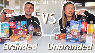 UNBRANDED vs BRANDED FOOD CHALLENGE [upl. by Nolra]