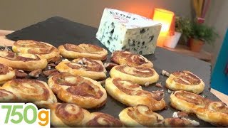 Recette de Palmiers au Roquefort et aux noix  750g [upl. by Huskamp692]