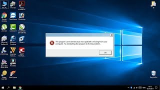 How to fix The program cant start because dll is missing from your computer Easiest way [upl. by Budworth424]