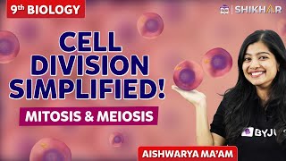 Meiosis amp Mitosis In 60 Seconds⏱️ Class 9 Fundamental Unit of Life class9science [upl. by Yrnehnhoj]