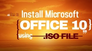 How to install Microsoft office with iso File [upl. by Eelana]