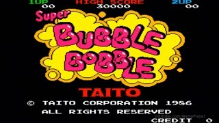 Super Bubble Bobble 1986 Taito Mame Retro Arcade Games [upl. by Solakcin]