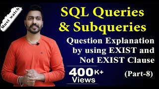 Lec66 EXIST and NOT EXIST Subqueriespart8  Database Management System [upl. by Audun32]