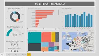 Power BI dashboard and report example  Antdata [upl. by Nnaeerb]