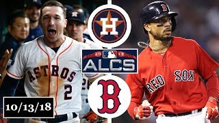 Houston Astros vs Boston Red Sox Highlights  ALCS Game 1  October 13 2018 [upl. by Norehc]