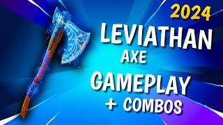 LEVIATHAN AXE GAMEPLAY  COMBOS  Fortnite [upl. by Ieppet]