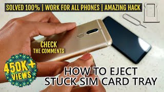 Solved  How to Remove a Stuck Sim Card Tray  Try this Hack  All Phones  Remove Stuck Sim Tray [upl. by Asenad206]