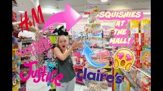 SQUISHIES AT THE MALL  SHOPPING AT CLAIRES JUSTICE AND MORE  VLOG [upl. by Ettesil631]