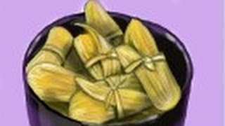 How to draw Tamales Mexican Food [upl. by Nitsrik153]