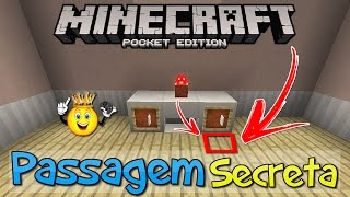 ⭐️Como fazer Passagem Secreta Super Simples Minecraft PE [upl. by Ecnerolf]