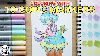 10 Copic Markers  Is it Enough｜Copic quotDebut Setquot [upl. by Lasky40]