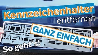 Kennzeichenhalter entfernen so gehts I Kennzeichenboxde [upl. by Ayam]