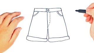 How to draw a Shorts Step by Step  Shorts Drawing Lesson [upl. by Keelby]