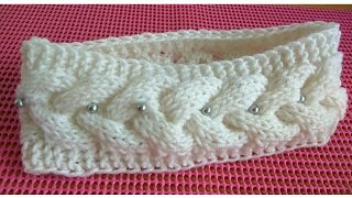 Kako se plete traka za glavu Pletenica  Headband Knitting for beginners [upl. by Heymann]