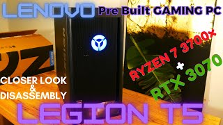 LENOVO Legion T5 pre built AMD Ryzen 7  Nvidia RTX 3070 Inside look Build Quality amp Disassembly [upl. by Fontana]