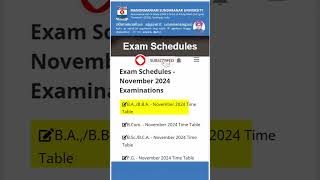 November 2024 Exam Timetable Published  MS University msuniversitytrending [upl. by Popelka770]