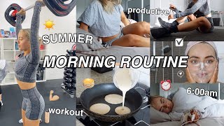 SUMMER MORNING ROUTINE 2020  WORKOUT  HEALTHY BREAKFAST  NEW GYMSHARK LAUNCHES  Conagh Kathleen [upl. by Nilcaj262]