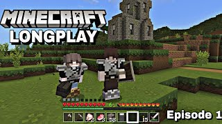 Minecraft Longplay Duo Survival 1  exploring the world No Commentary [upl. by Ecinom934]