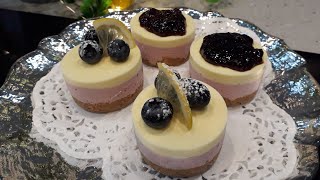 NoBake Blueberry and Lemon Cheesecake [upl. by Kaleena]