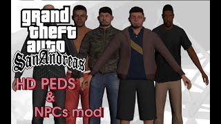 How to install HD Peds skin pack mod for GTA San Andreas [upl. by Quintus]