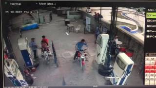 Dont use mobile phone on petrol pumps CCTVfirereal incident [upl. by Gader758]