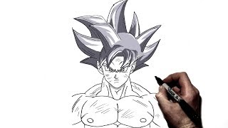 How to Draw Goku Ultra Instinct  Step By Step  Dragonball [upl. by Michaelina]