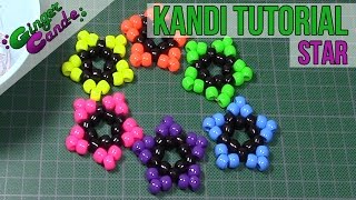 How to Make a Kandi Star  Kandi Tutorial  GingerCandE [upl. by Dihahs]