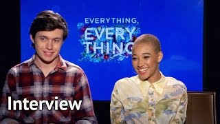 Everything Everything  Amandla Stenberg amp Nick Robinson Interview 2017 [upl. by Mandell]