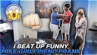 I BEAT UP FUNNYMIKE GIRLFRIEND PRANK [upl. by Enoitna]