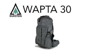 Durston Wapta 30  Superlight Pack [upl. by Nataniel]