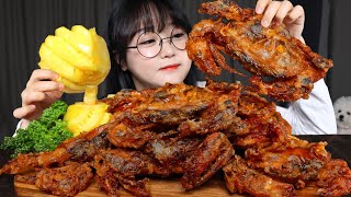 리얼 꽃게랑 먹방🦀소프트쉘크랩 튀김 Fried Soft Shell Crabs Mukbang ASMR [upl. by Miriam]