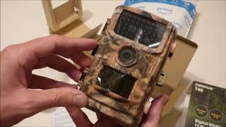 Campark T40 Trail Camera Unboxing amp Setup [upl. by Anuahsar33]