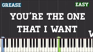 Grease  You’re The One That I Want Piano Tutorial  Easy [upl. by Troth]