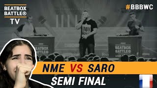 NME VS SARO  BEATBOX BATTLE LOOPSTATION WORLD CHAMPIONSHIP 🤯  REACTION  chrismeelove bbbwc [upl. by Alliuqahs540]