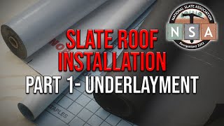 NSA Slate Roof Installation  Underlayment [upl. by Letta680]