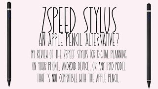 Zspeed Stylus An Apple Pencil Alternative for Digital Planning [upl. by January]