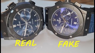 Real vs Fake HUBLOT Watch How to spot fake Hublot part 1 [upl. by Annor]