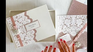 Luxury Wedding Guest Book To Make At Home  Personalised guest book [upl. by Llemrej]