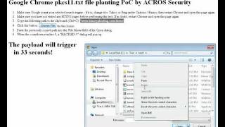 Google Chrome pkcs11txt File Planting PoC [upl. by Redman]