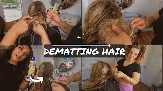 How to Detangle Matted Hair at Home  Dematting Specialist Leda Fazal [upl. by Hussey338]