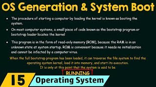 Operating System Generation and System Boot [upl. by Cayser154]