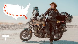 Solo Female Motorcycle Trip Across the USA in 34 DAYS  FULL TRIP [upl. by Aldos]