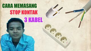 cara memasang stop kontak 3 kabel [upl. by Zilef]