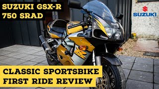 1996 Suzuki GSX R 750 SRAD First Ride Review [upl. by Meng]