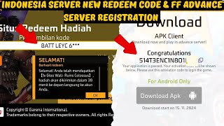 Free fire advance server registration amp new redeem code 🔥 ff advance server activation code 🎯 [upl. by Knox48]